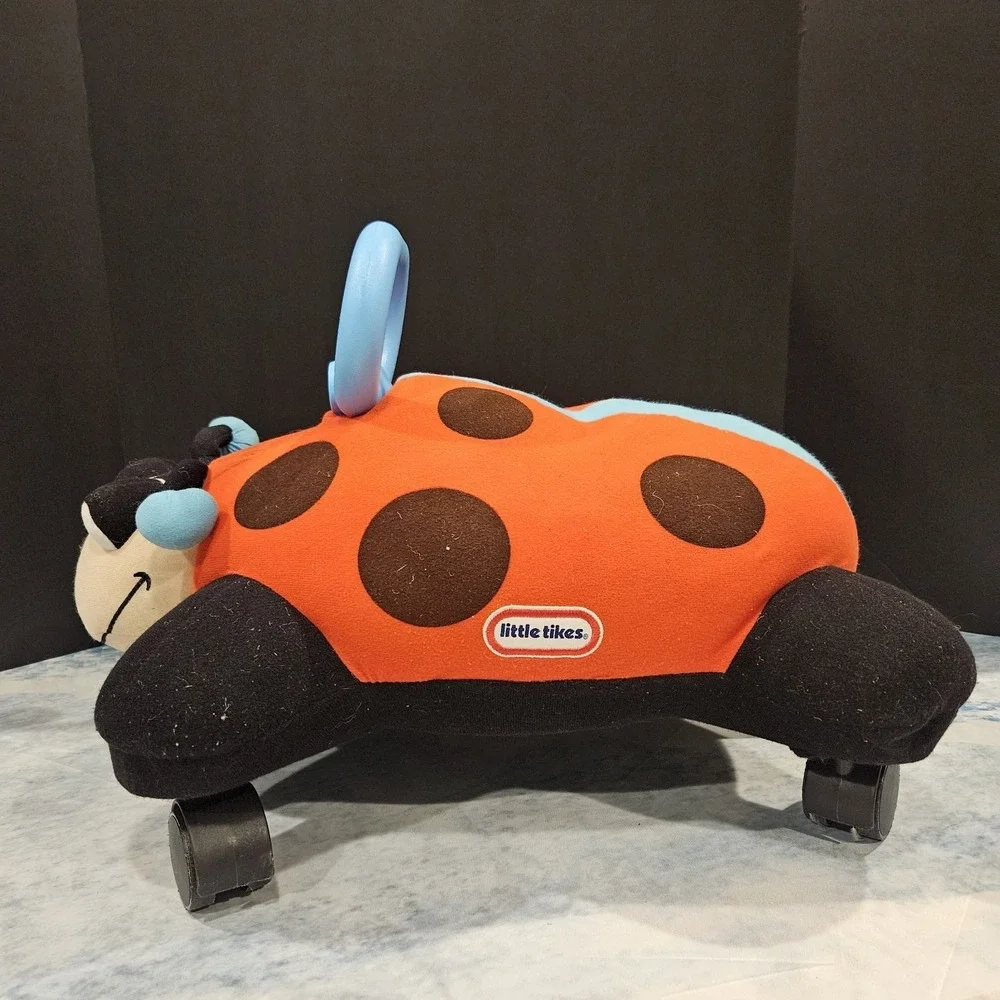 Vintage Little Tikes Ladybug Ride On Scooter Plush Toddler Toy Red Black‎